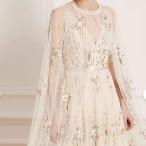 NWT Needle & Thread Floral Midaxi Embroidered Cape